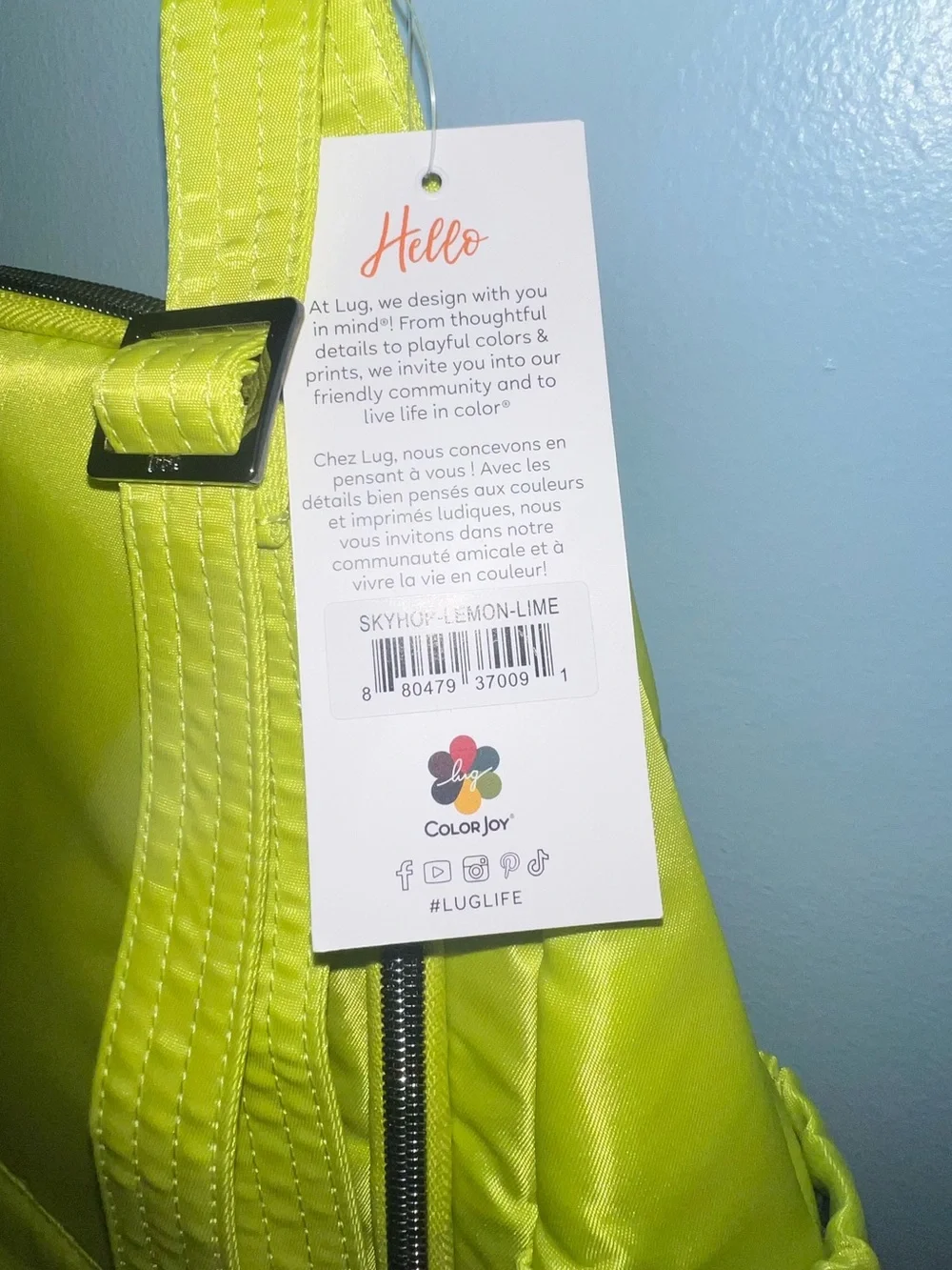 NWT: Lug Skyhop Quilted Backpack with Heart Coin Pouch